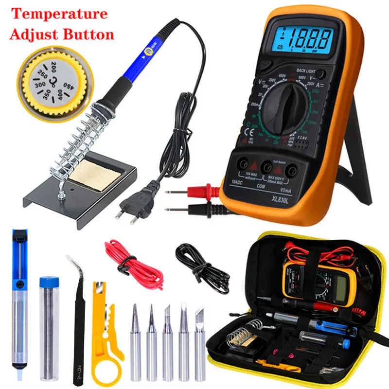 Electric Soldering Iron Multimeter Set Digital Display Kit