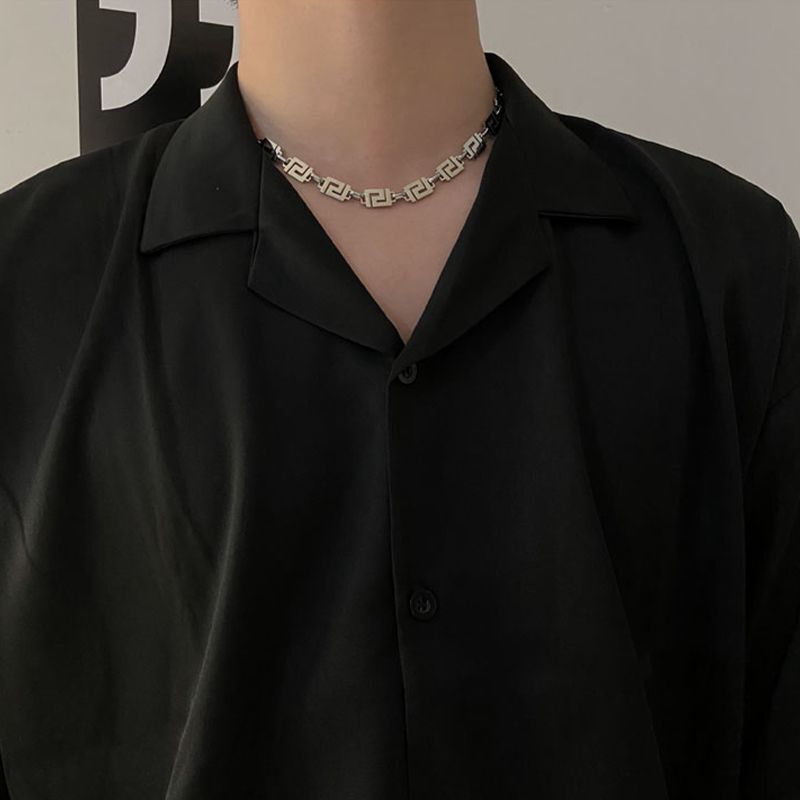 Men's Trendy Brand All-match Simple Ins Niche Personality Necklace