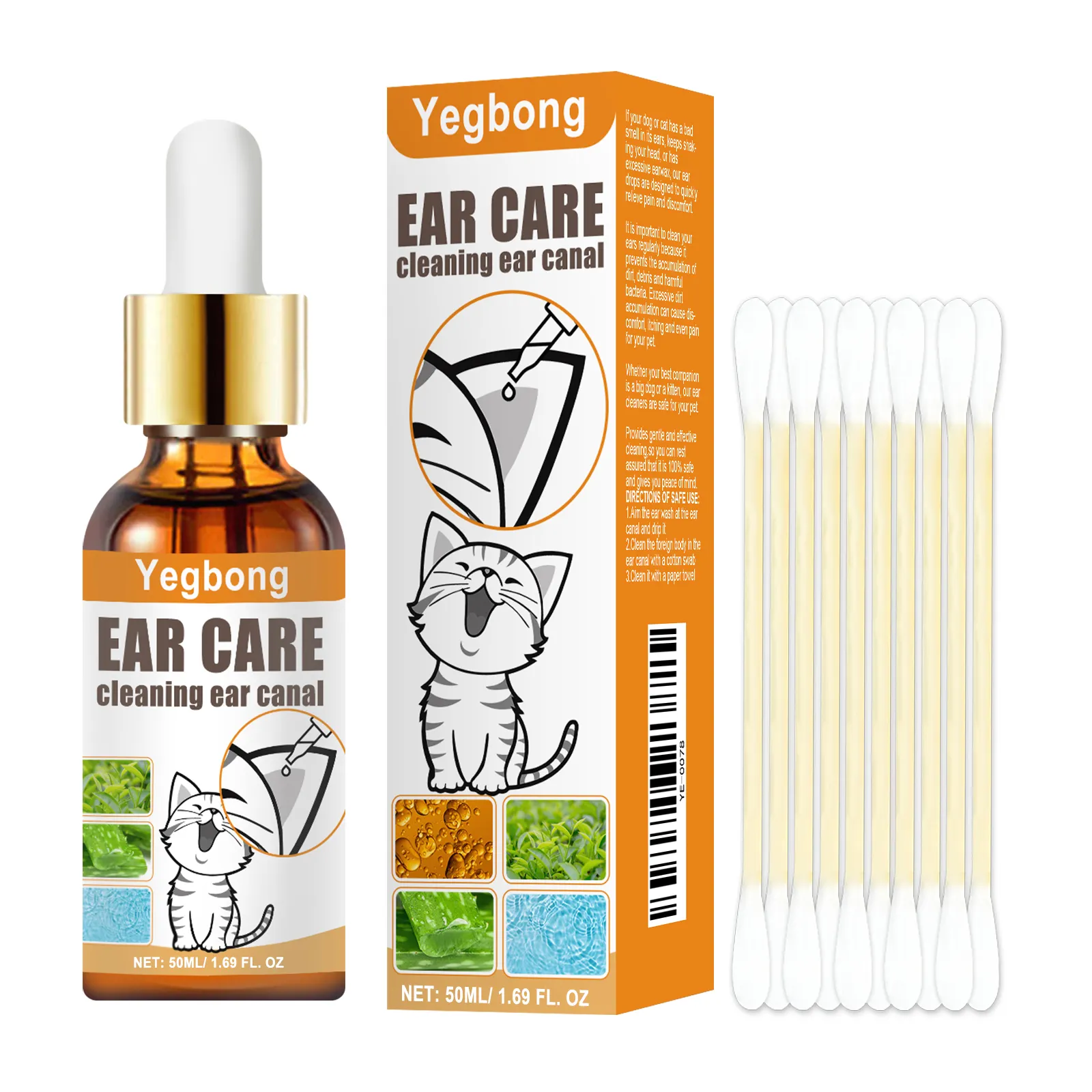 Pet Ear Cleaner Drops, Dog & Cat