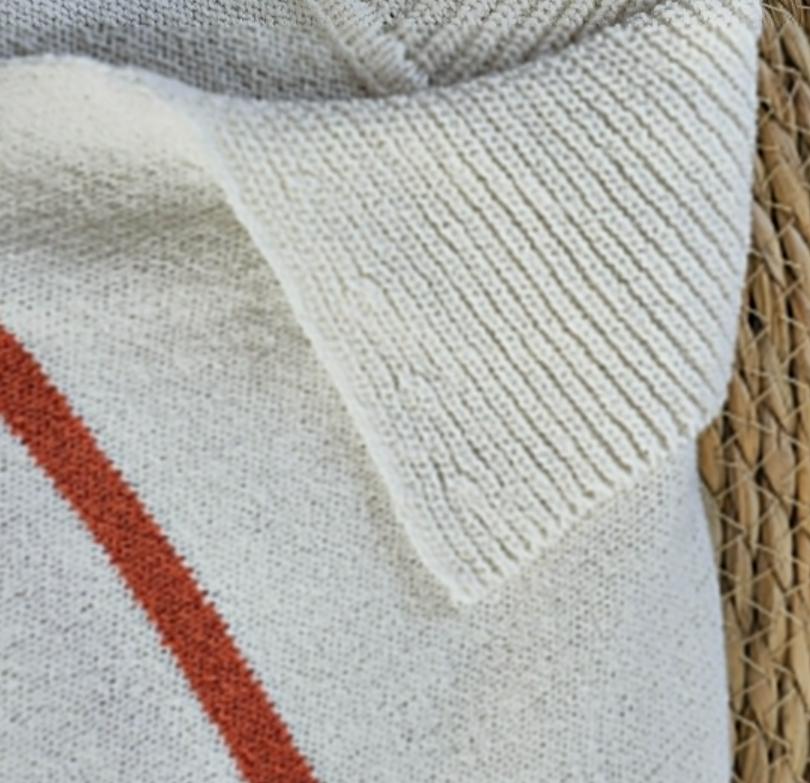 women’s striped sleeve knit cardigan