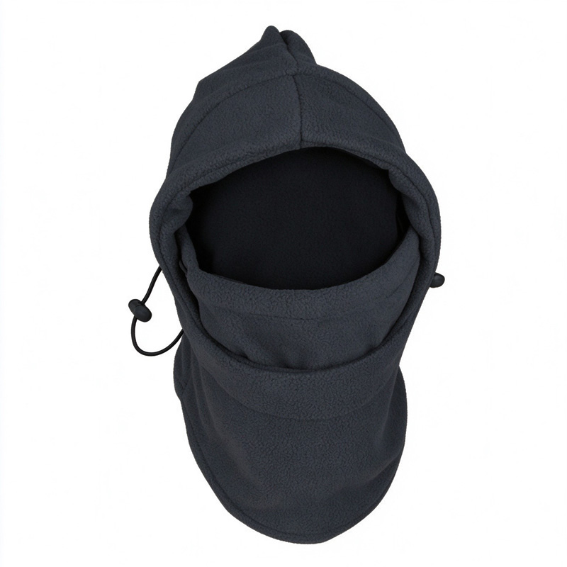 3-in-1 Fleece Balaclava, Black