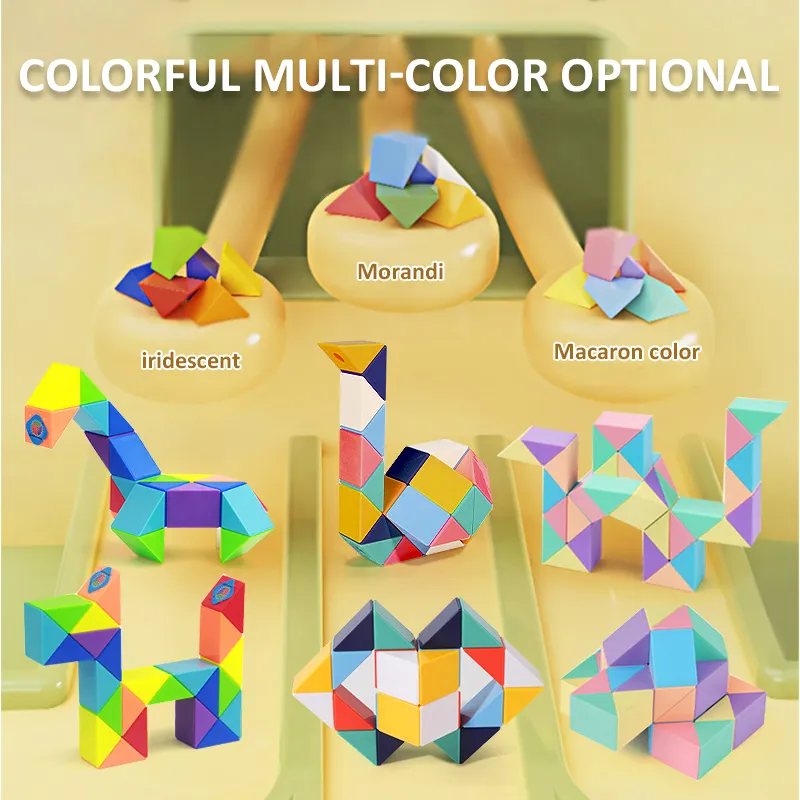 Snake Twist Cube Stress Relief Educational Toys Children Gifts Magic Snake Ruler Puzzle Folding Educational