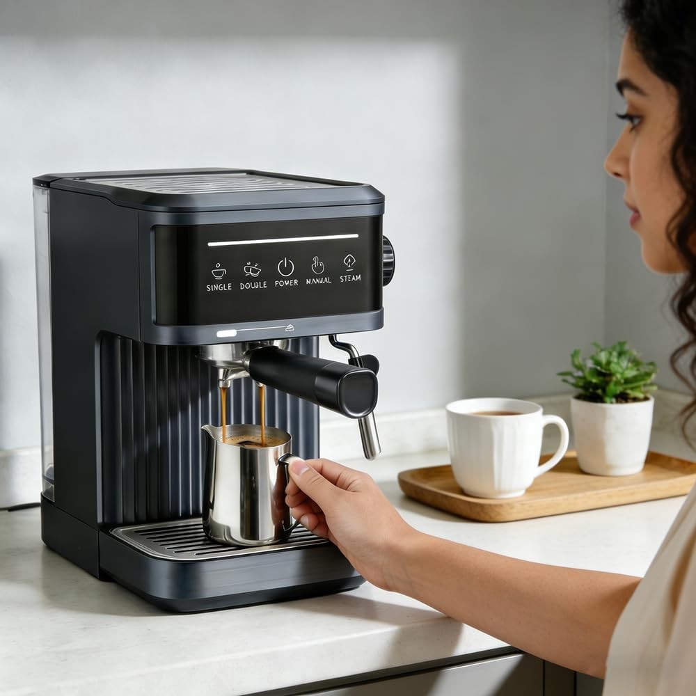 Electrical Coffee Maker Smart Machine Milk Frother Espresso Cappuccino — image 5