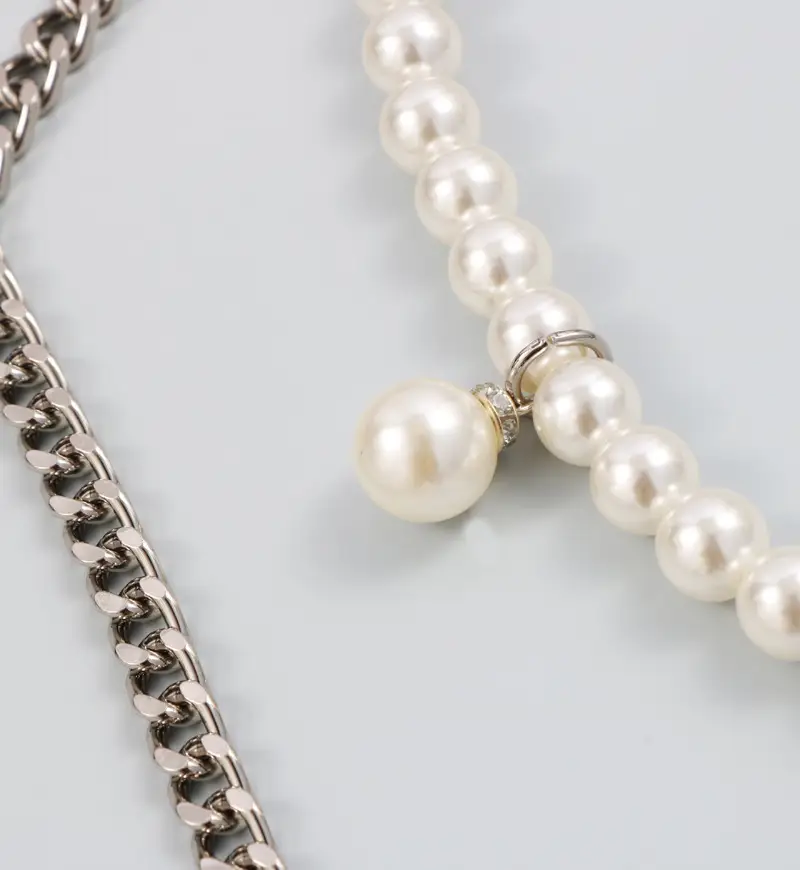Waist Chain Suit Dress T-shirt Multi-layered Pearl Thin Belt Skirt Chain