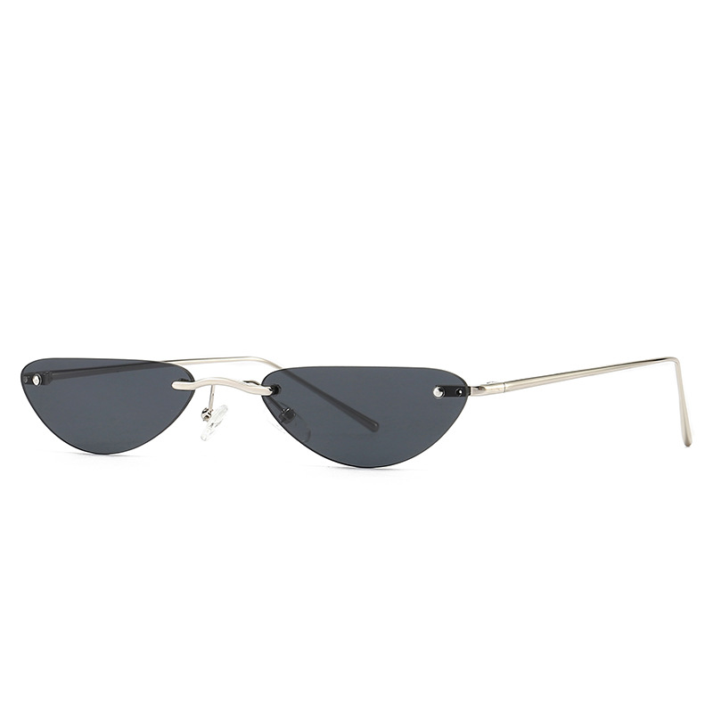 Title 8, Cat Eye Narrow Sunglasses Modern Retro Temples