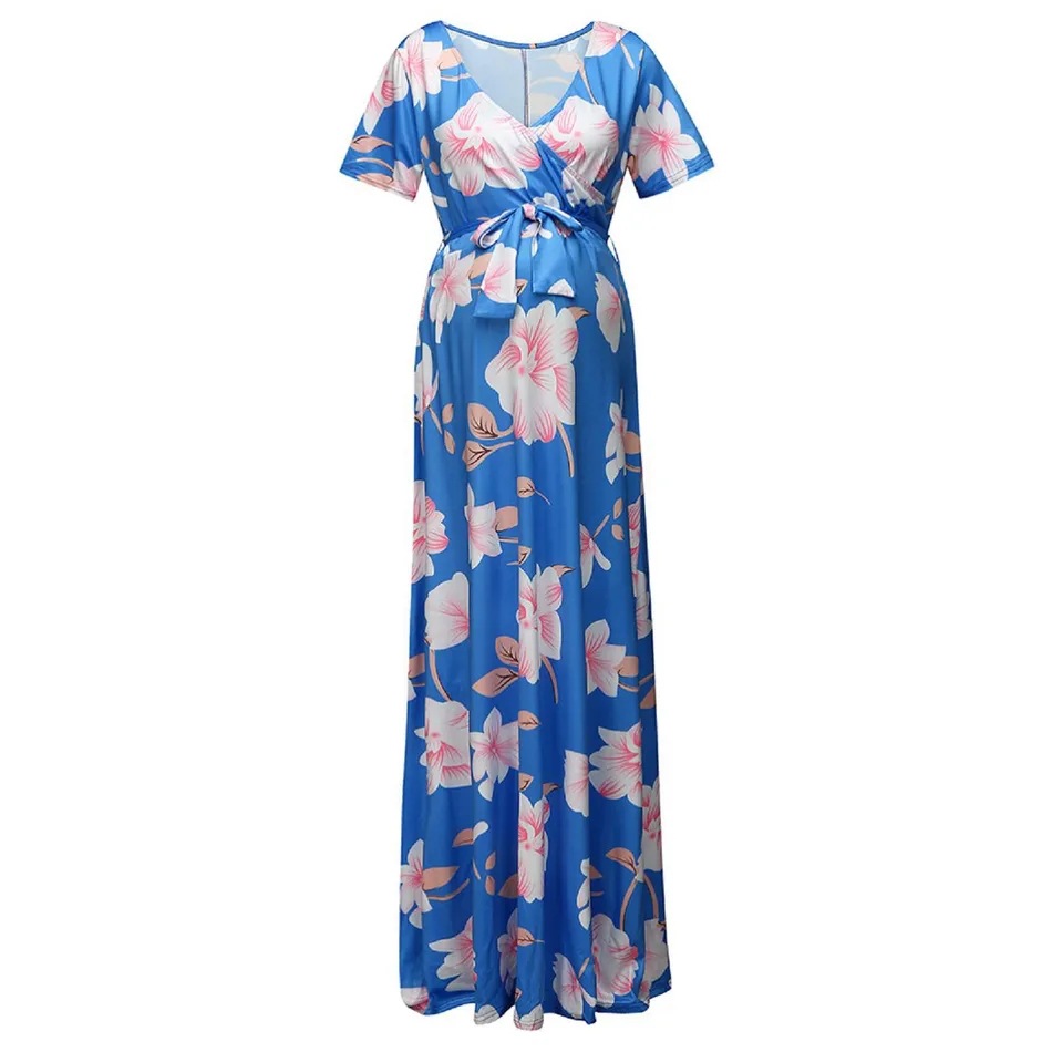 Women's Fashion V-neck Short Sleeve Dress - Image 3