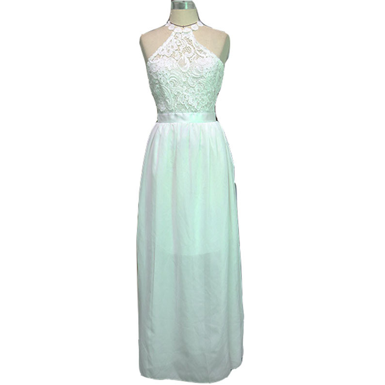 Sleeveless Halterneck Wedding Temperament Bridesmaid Dress