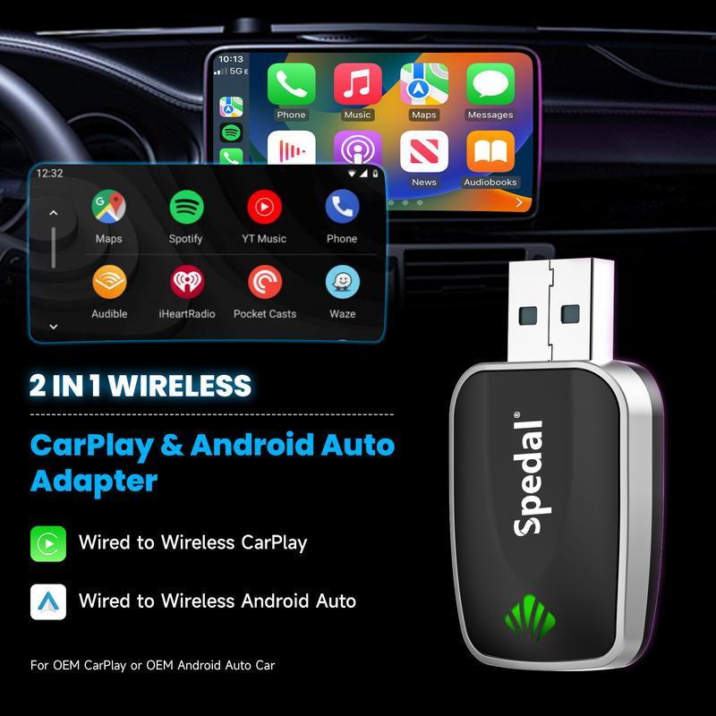 Mini Low-latency Wireless Car Adapter, Compatible With Apple And Android, Converts Wired CarPlay Connection And Also Has Wireless FM Transmitter Function - Image 7