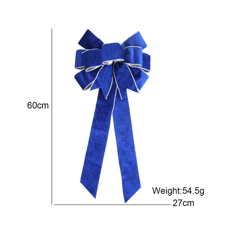 Big Blue Bow Wall Door Hanging_voghion.com
