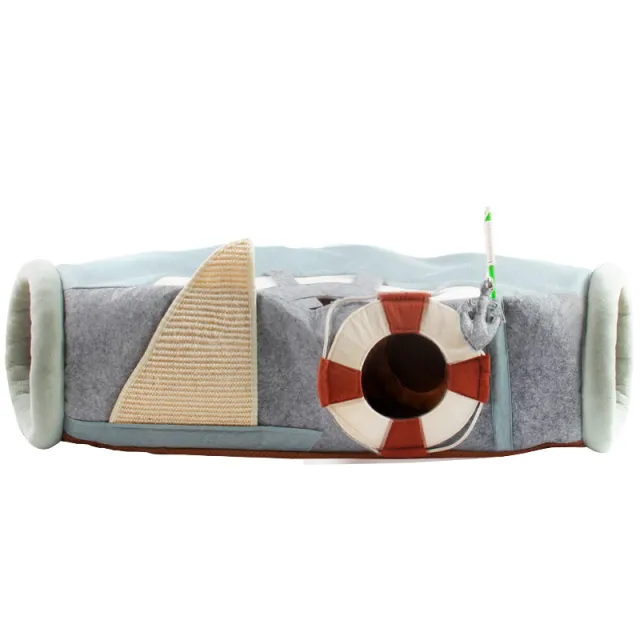 Pet Folding Channel Semi enclosed Cat Litter Ship - Shop at LoveMi