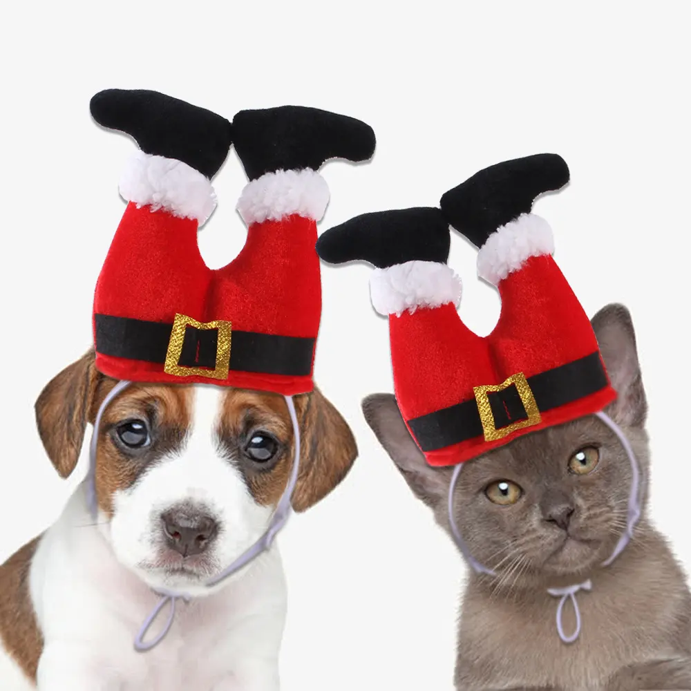Funny Pet Christmas Santa Hat for Cats and Dogs