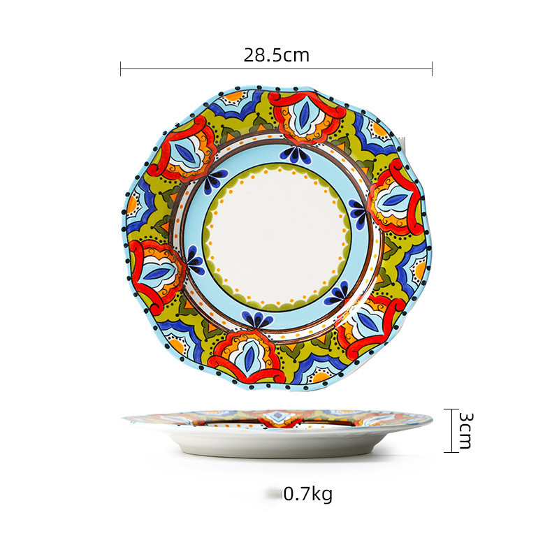 Title 4, Hand-painted Western Ceramic Tableware Irregula...