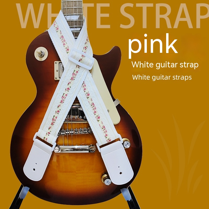 Title 3, Handmade Lace White Bass Guitar Strap