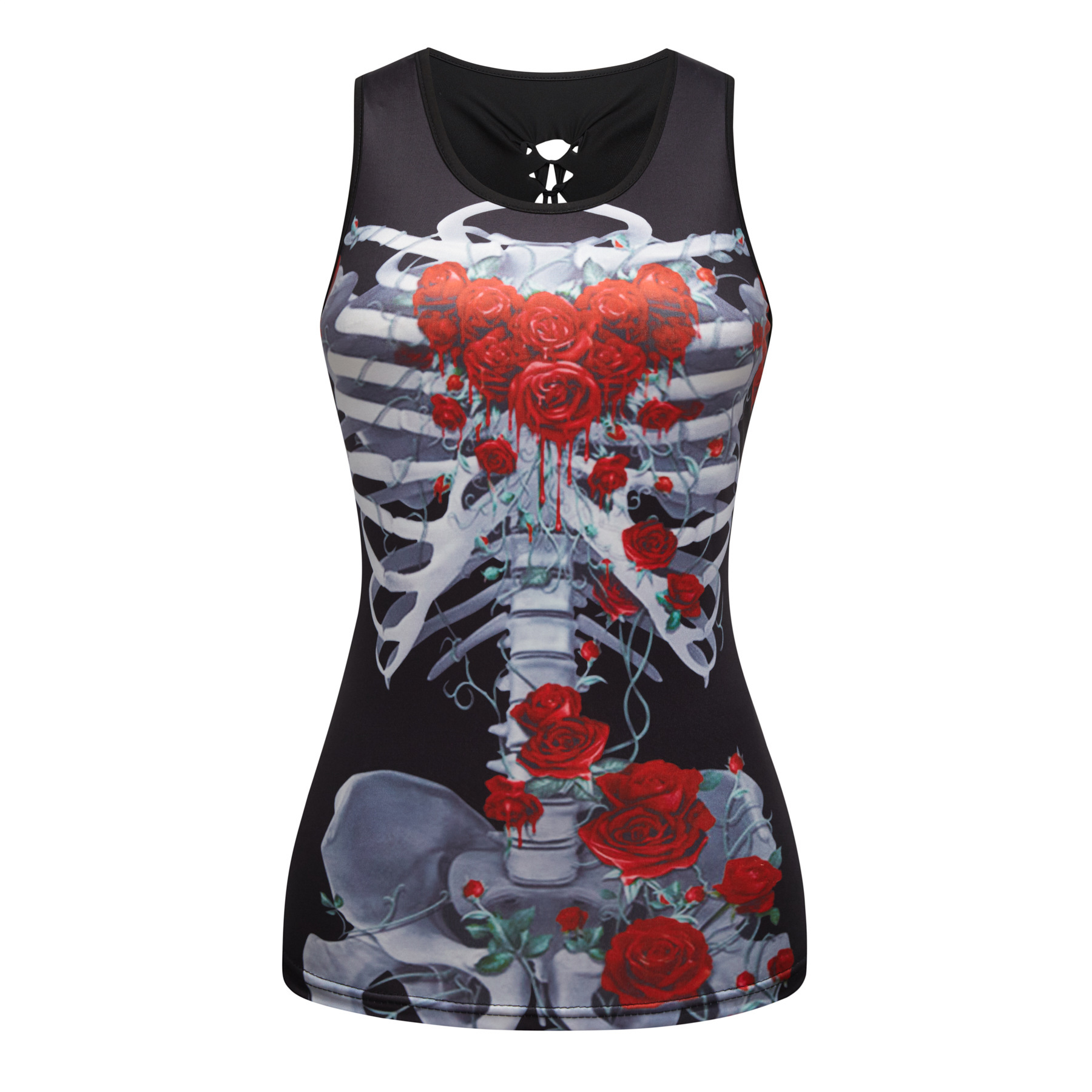 Title 9, Sleeveless Digital Print Sexy Slim T-shirt