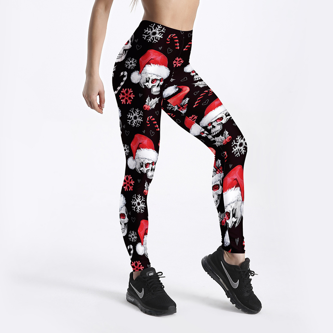 Title 2, Skull Christmas Hat Thin Breathable Capri Sport...