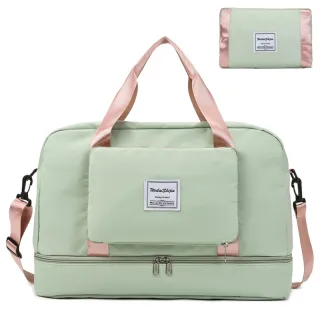 Foldable Travel Duffel Bags Sports Gym Tote Bag Women - Green