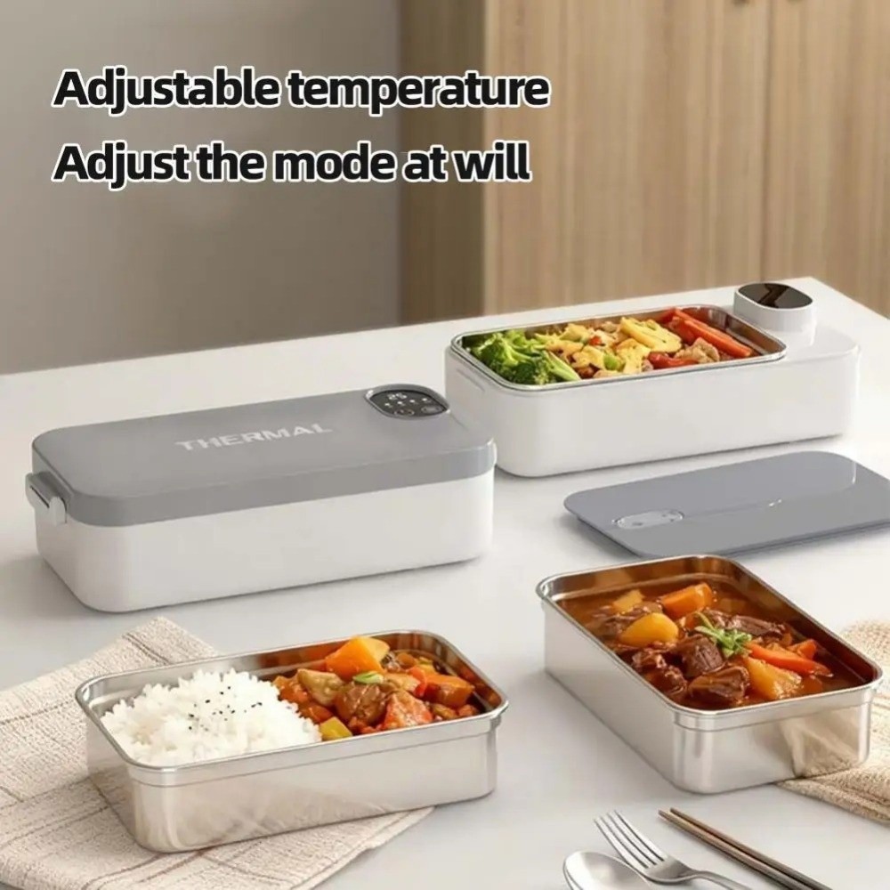USB Insulated Lunch Box Food Warmer Stainless Steel Meal Container — image 2
