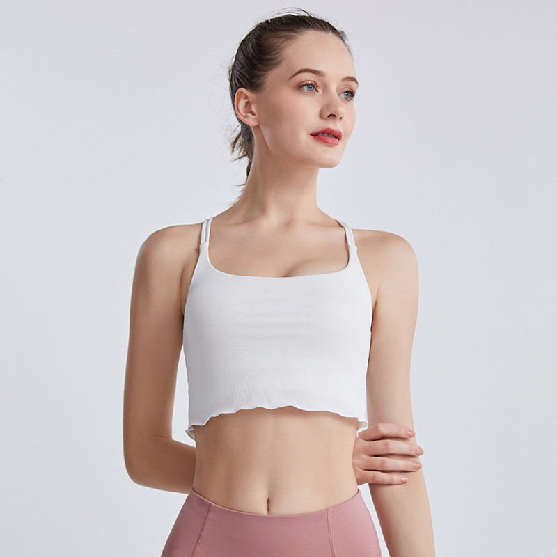 New European And American Nude Sports Bra Women's Breathable White - Shop at LoveMi