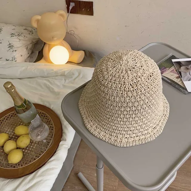 Fashion Knitted Round Top Fisherman Hat Beige - Shop at LoveMi