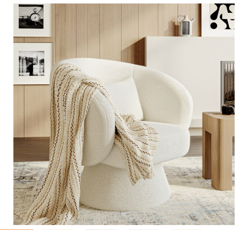 Modern Cushioned Bucket Chair