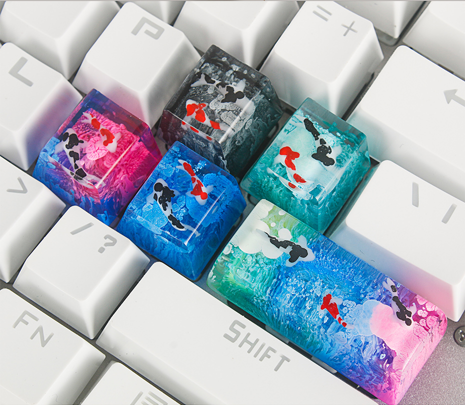 Scenery Koi Backspace Resin Keycaps For Cherry Mx Switch - Image 15