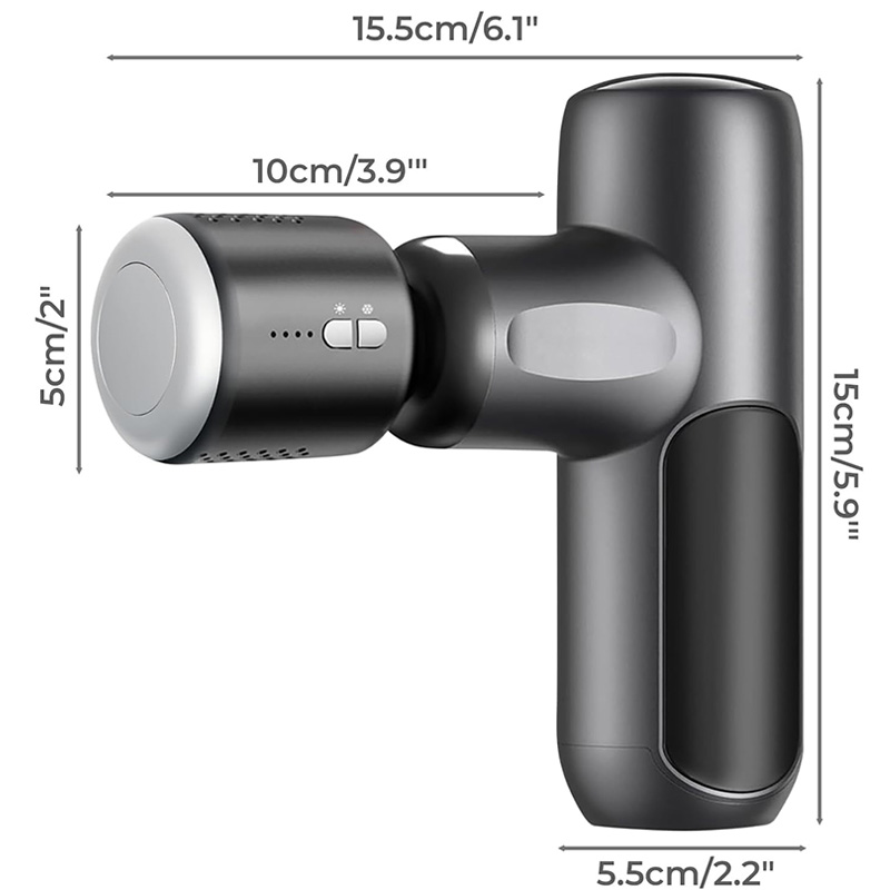 Massage Gun With Heat And Cold, Mini Massage Gun Deep Tissue Heat Muscle Massage