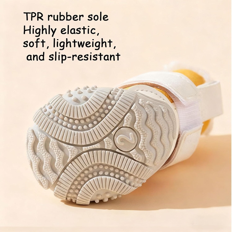 Autumn And Winter Dog Shoes, Thick And Warm Big-eyed Cotton Shoes, Anti-slip And Wear-resistant Teddy Pet Shoes For Winter Outings