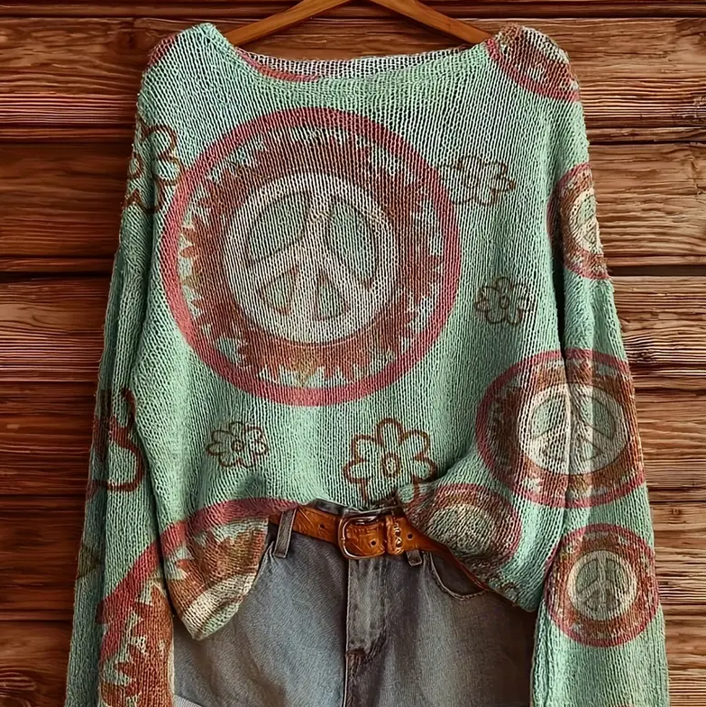 Solid-color Polyester Printed Top For Women