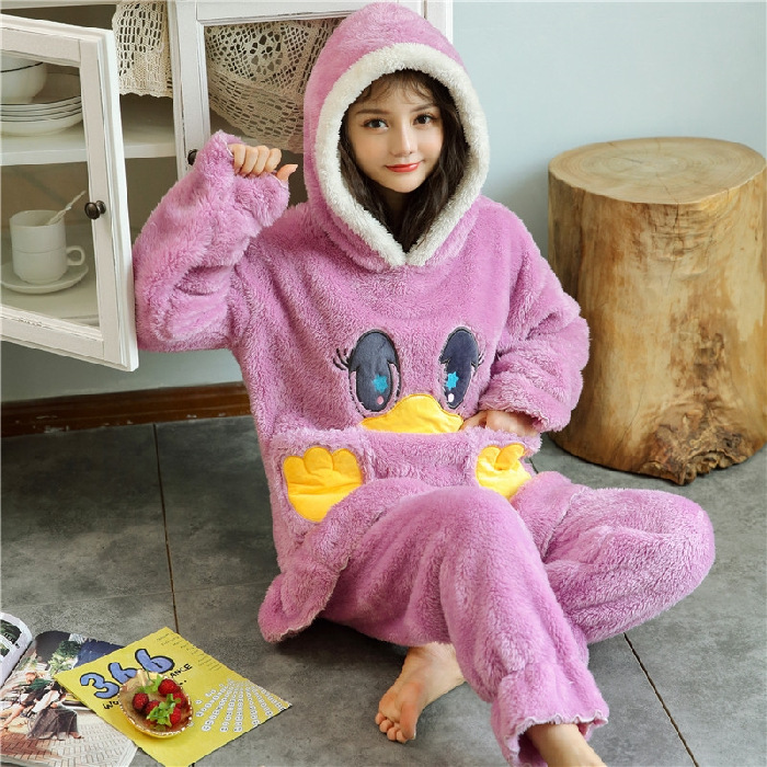 Title 10, Hooded Plush Padded Warm Home Service Suit