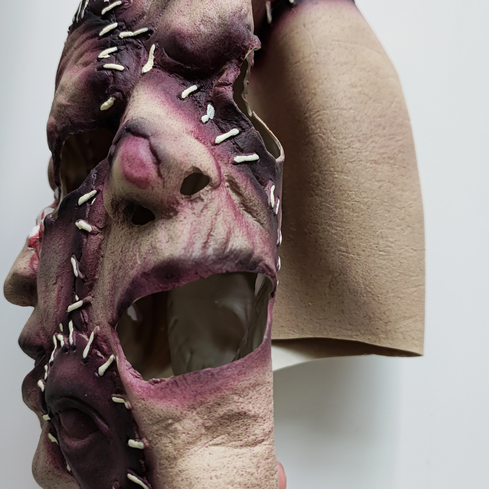Halloween Three-sided Grimace Horror Mask Cosplay Mask Party Scary Mask Prop — foto 9