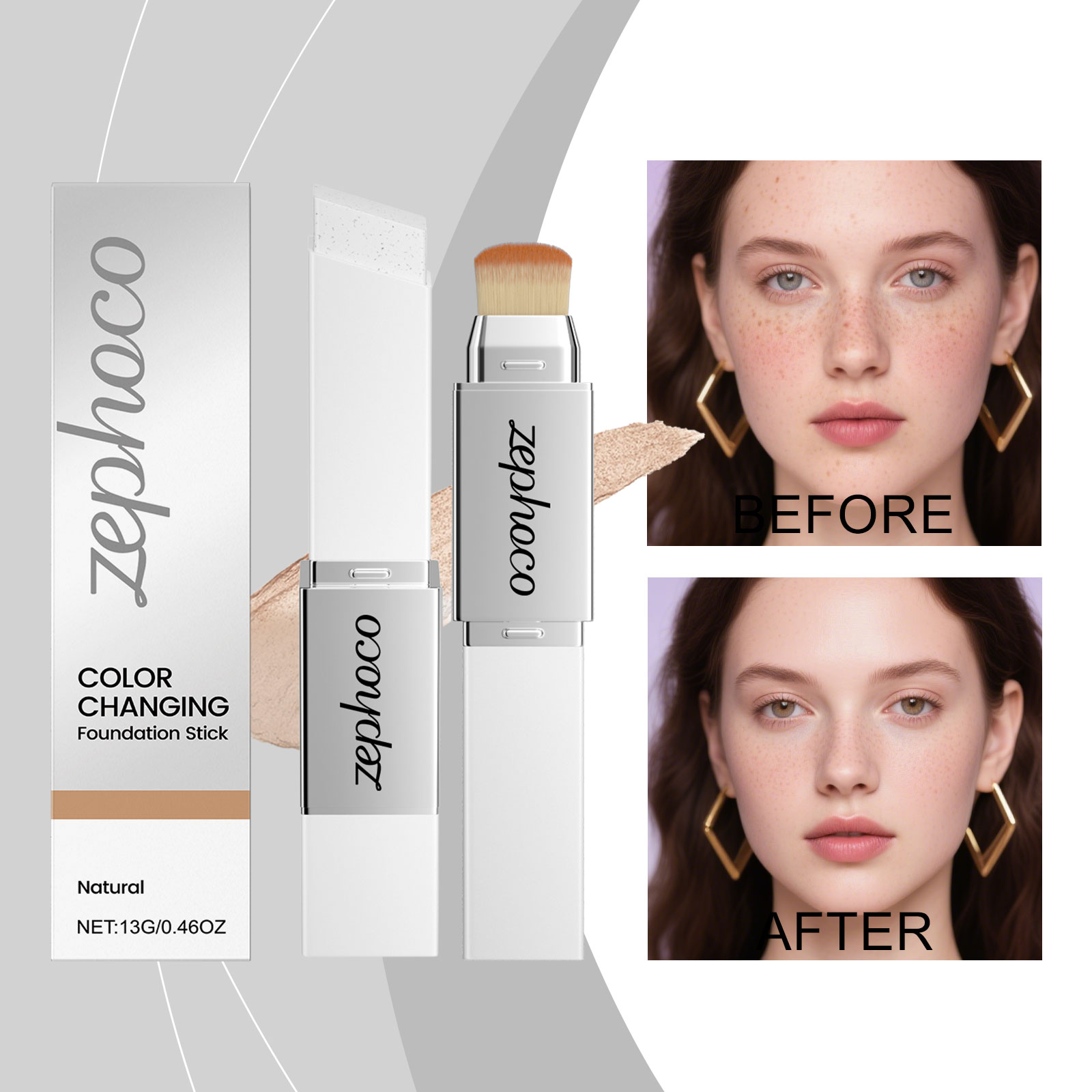 2-in-1 Color Changing Foundation Stick Natural Shade