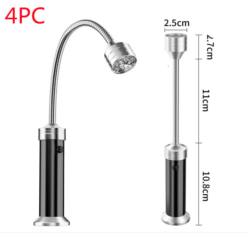 Multi-function Magnet LED Flashlight Barbecue Flashlight Rotary Zoom Turn Tool Light