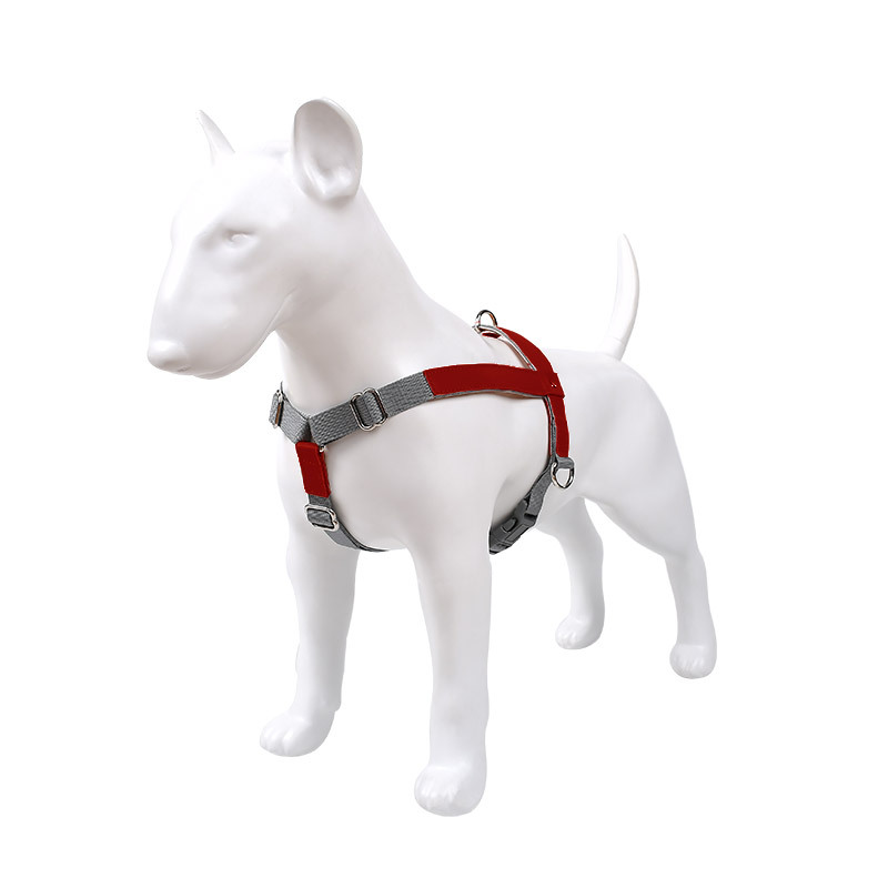 Leather Pet Dog Chest Harness Vest Nylon Leash Set Red - Shop at LoveMi