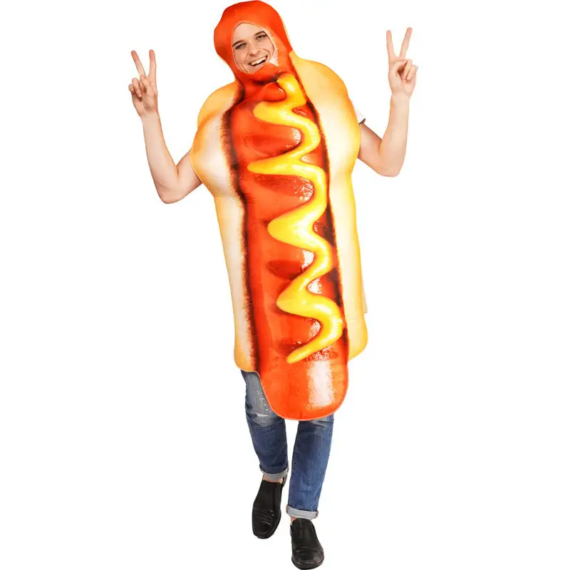 Funny Hot Dog Jumpsuit Stage Performance