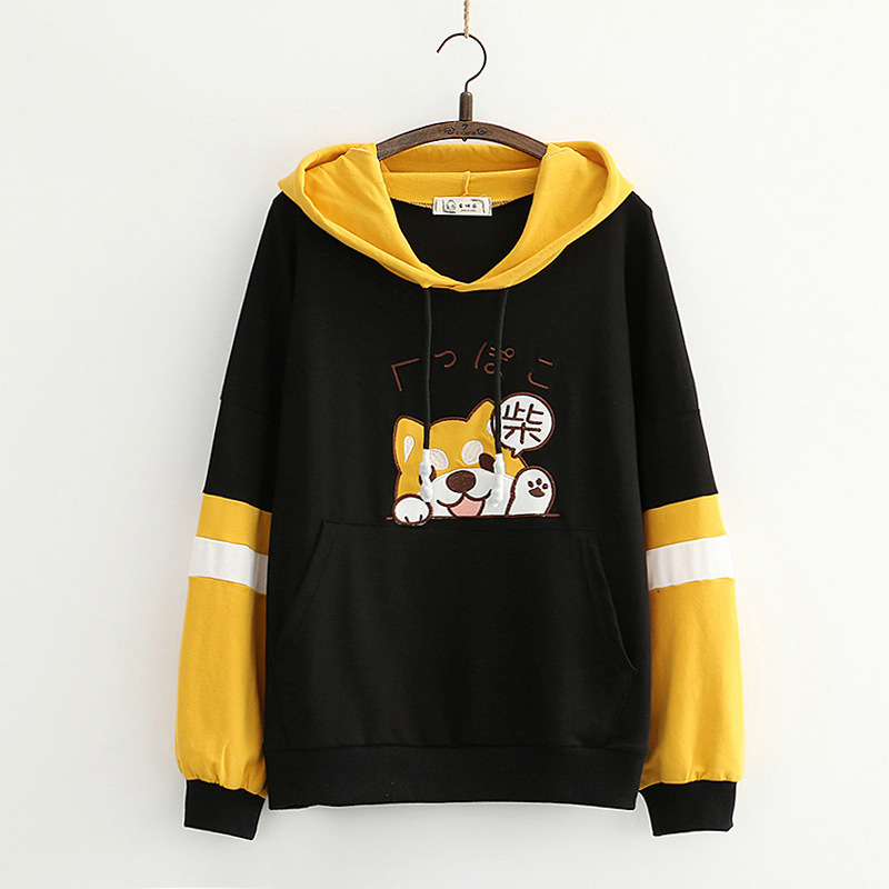 Title 5, Ladies cartoon hooded pullover warm sweater