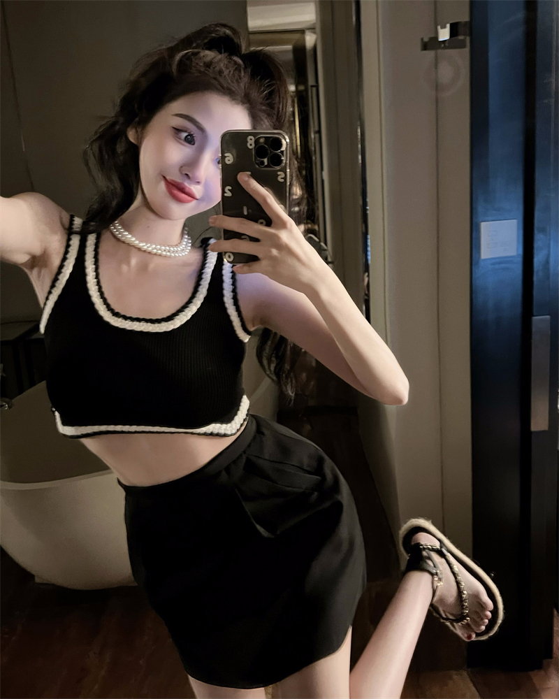 Sweet Spice Girls' Off Shoulder Knit Camisole Tank Top