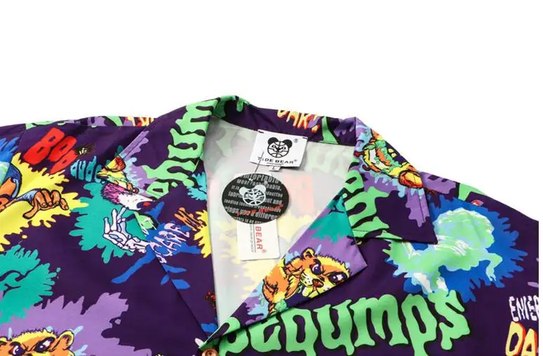 Fashion Men's Printed Beach Cardigan Short Sleeve