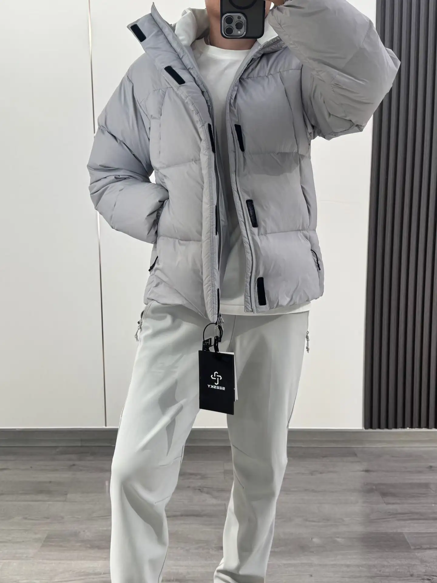 Men Women White Duck Down Puffer Jacket