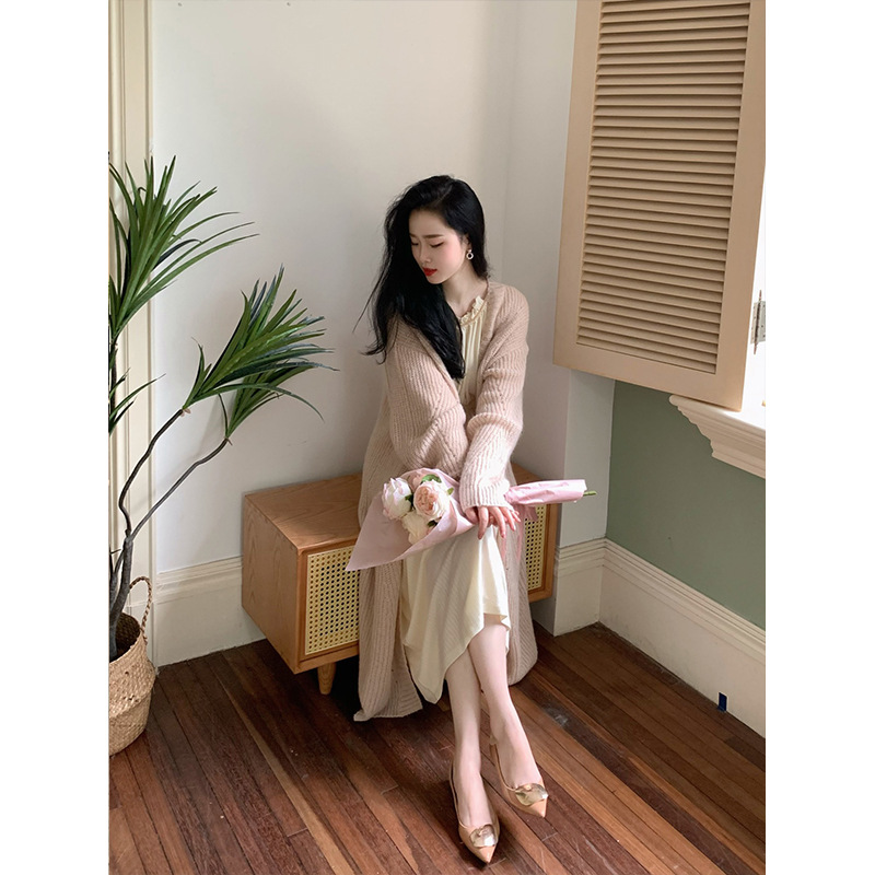 Small Lazy Style All-match Knitted Sweater Coat Women