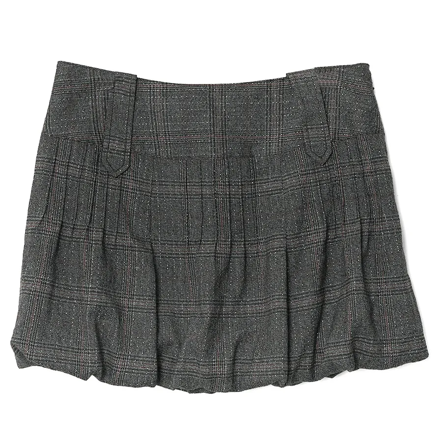 Oxygen American Retro Pleated Short Skirt - Dark Grey