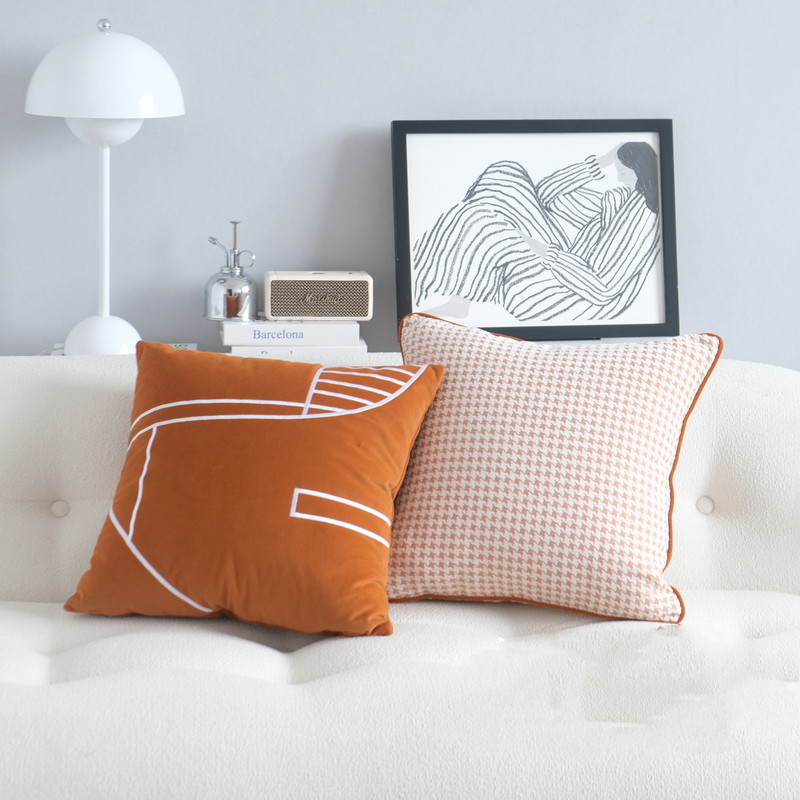 Nordic Modern Minimalist Houndstooth Pillow Light Luxury Sofa Cushion