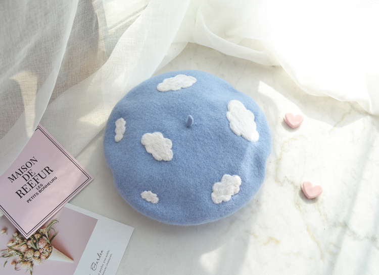 Title 3, Handmade wool felt cloud beret