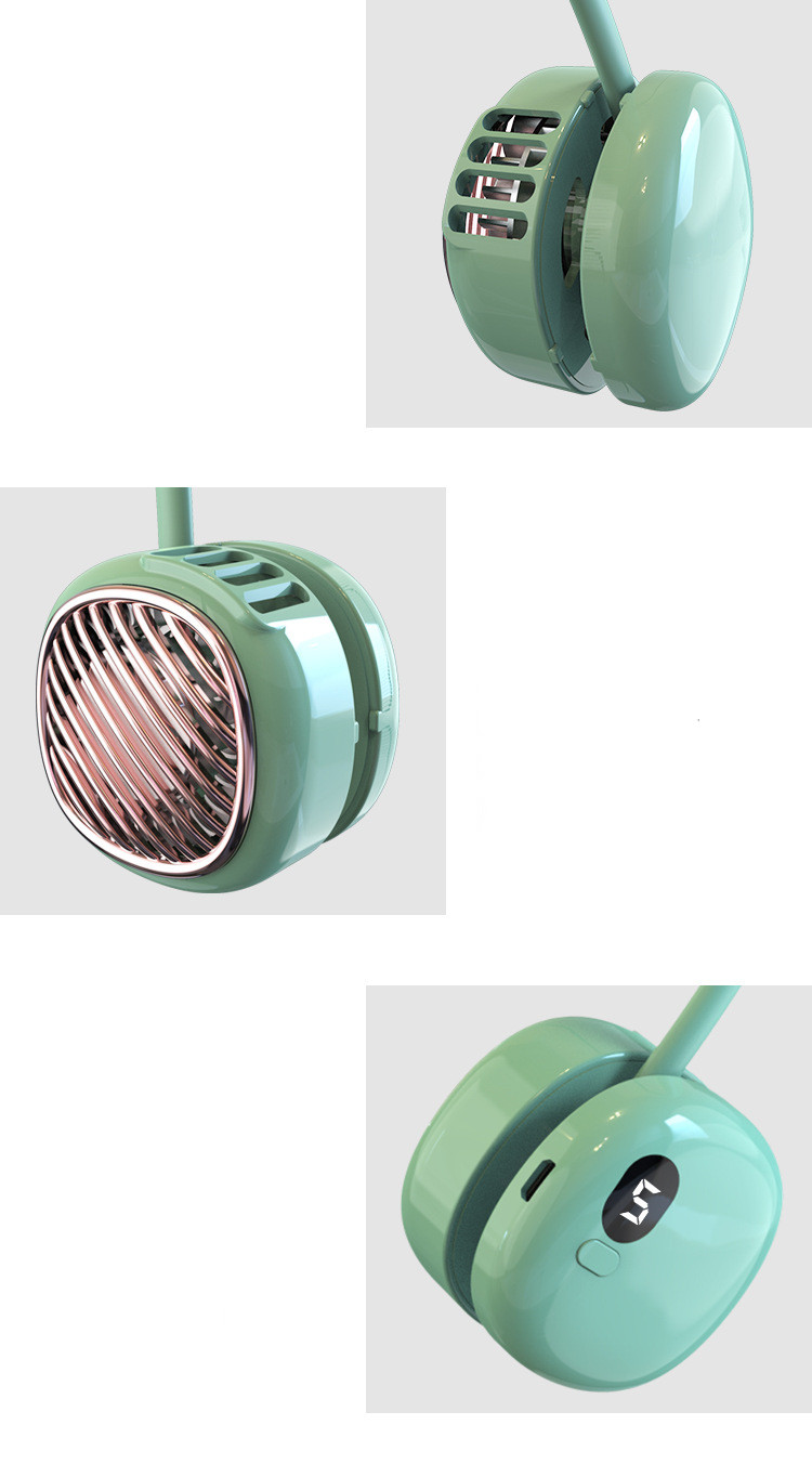 Folding Hanging Neck Fan Without Blades