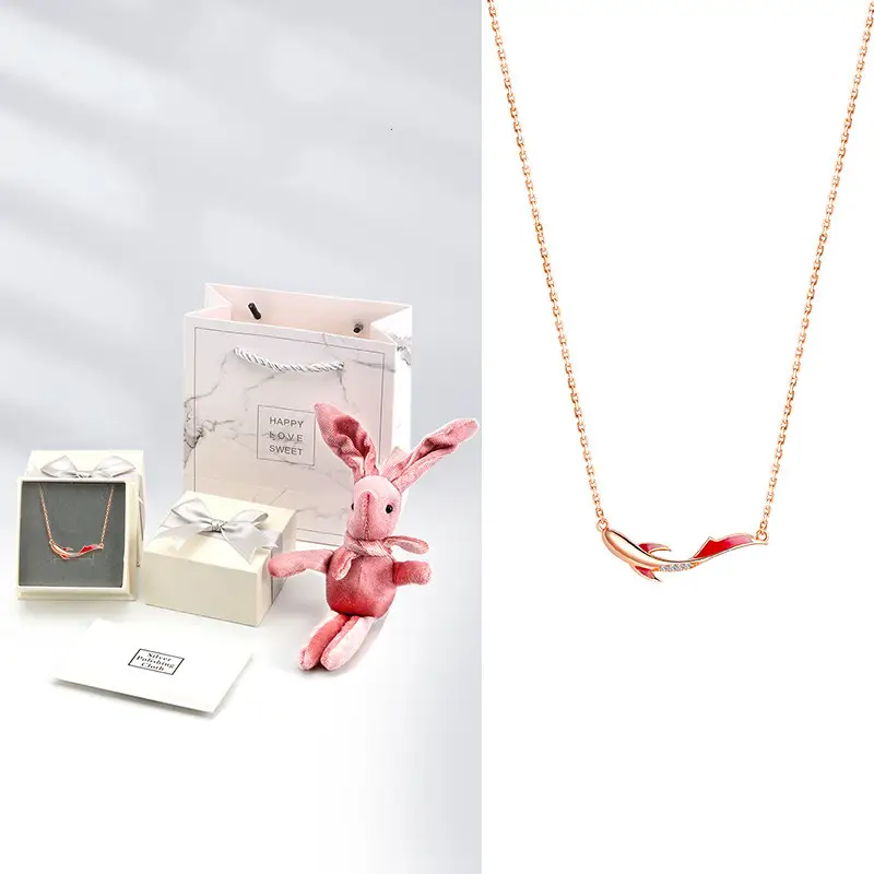 Women's Sterling Silver High-end Design Koi Necklace