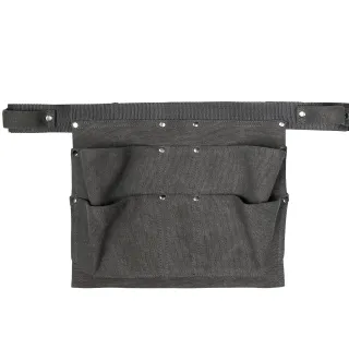 Multifunctional Mud Color Wear-resistant Waterproof Waxed Canvas Tool Fanny Pack - Grey