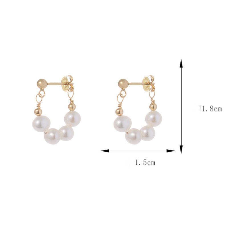 Women's Fashion Simple Baroque Pearl Earrings