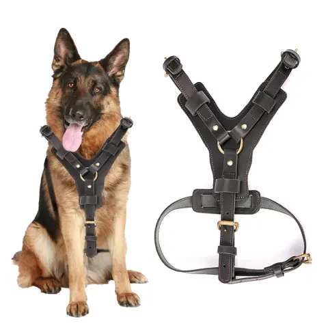 Cowhide Chest Back Pet Supplies Dog Automatic Traction Rope