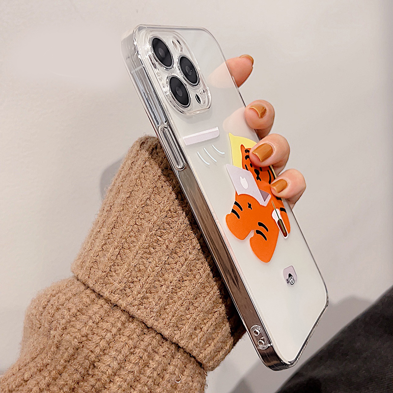 Cute Couple Tiger Transparent Phone Case - Image 3