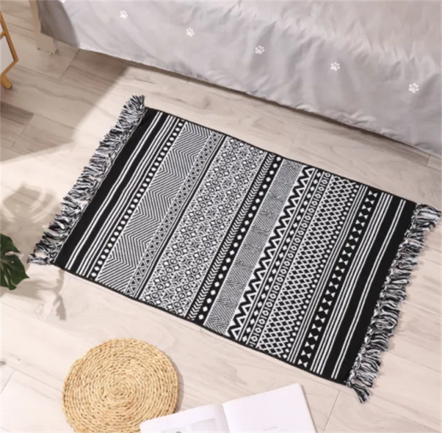 Bedroom Bedside Kitchen Long Cotton Linen Floor Mat Casey - Shop at LoveMi