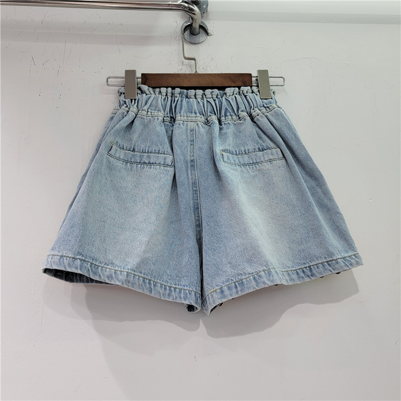 Handmade Studded Colored Diamond High Waisted Shorts